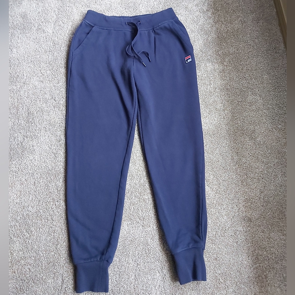 Fila Navy Blue Drawstring Waist Sweatpants